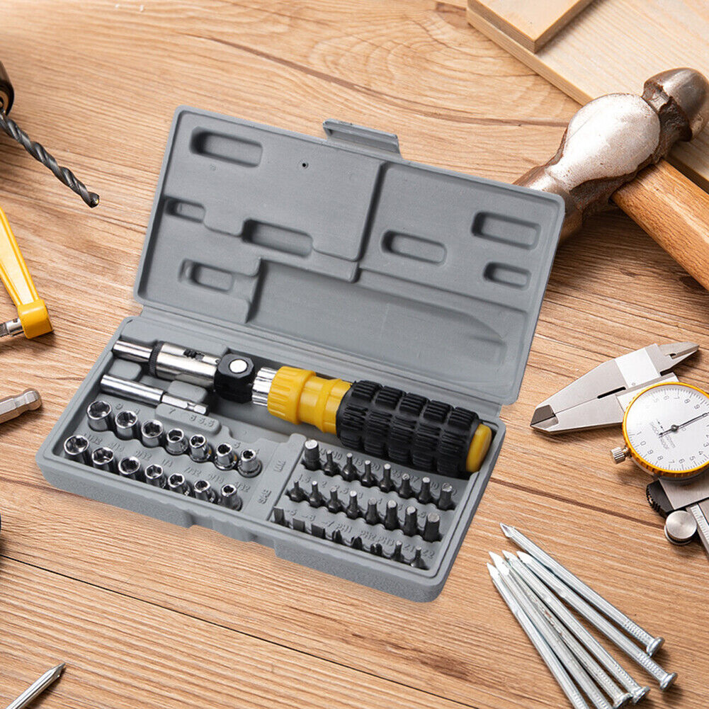 41pcs/set Multifunction Screwdriver Bit Tool Kit Socket Wrench Repair Tools