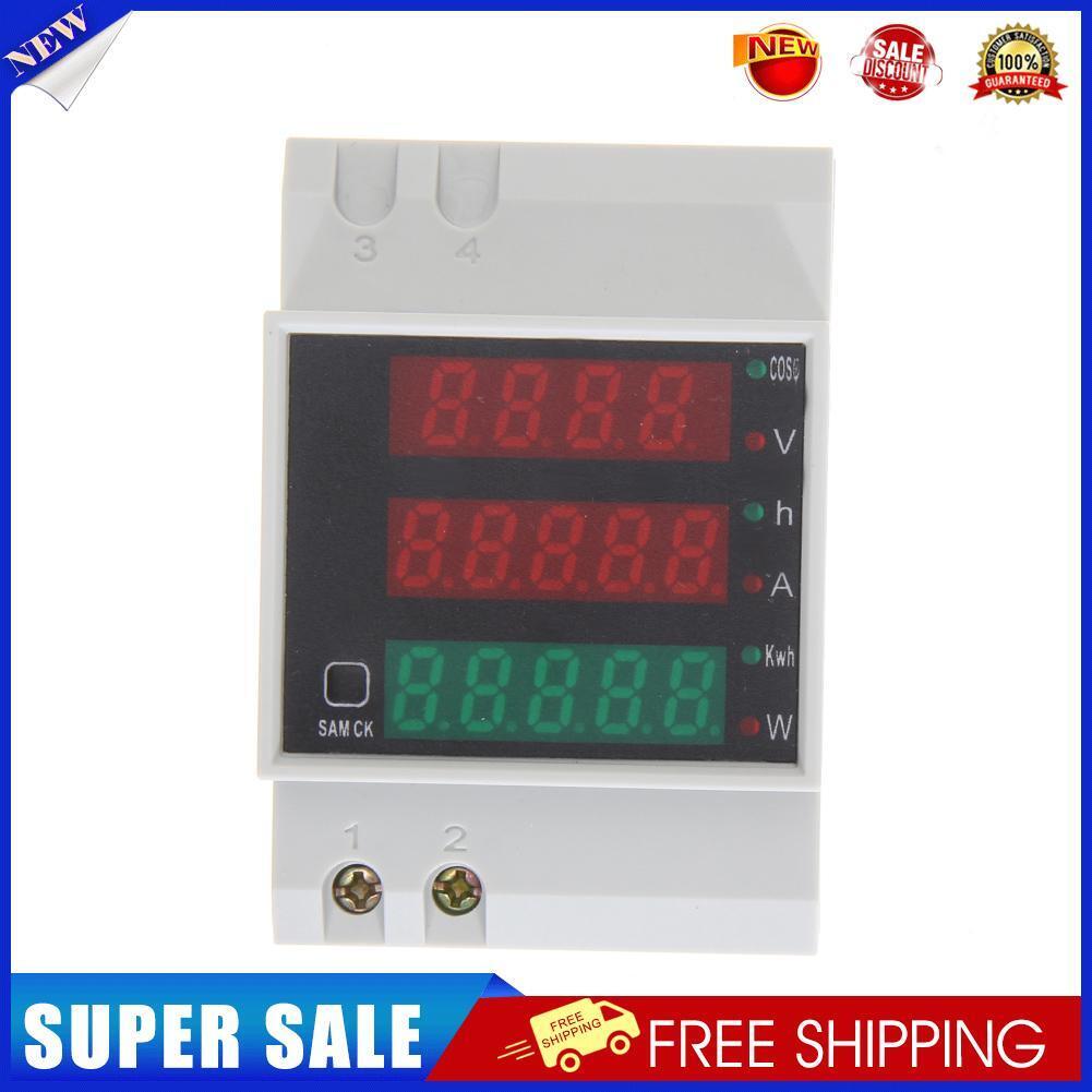 D52-2047 Din Rail Watt Meter Ammeter Voltage Current Voltmeter (AC80V-300V)