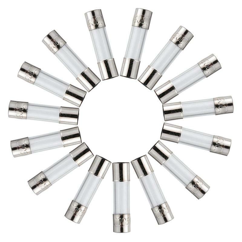 Electrical Spare Parts Ceramic Glass Fuses 5x20mm Tube 0.1A-30A 360 Quantities