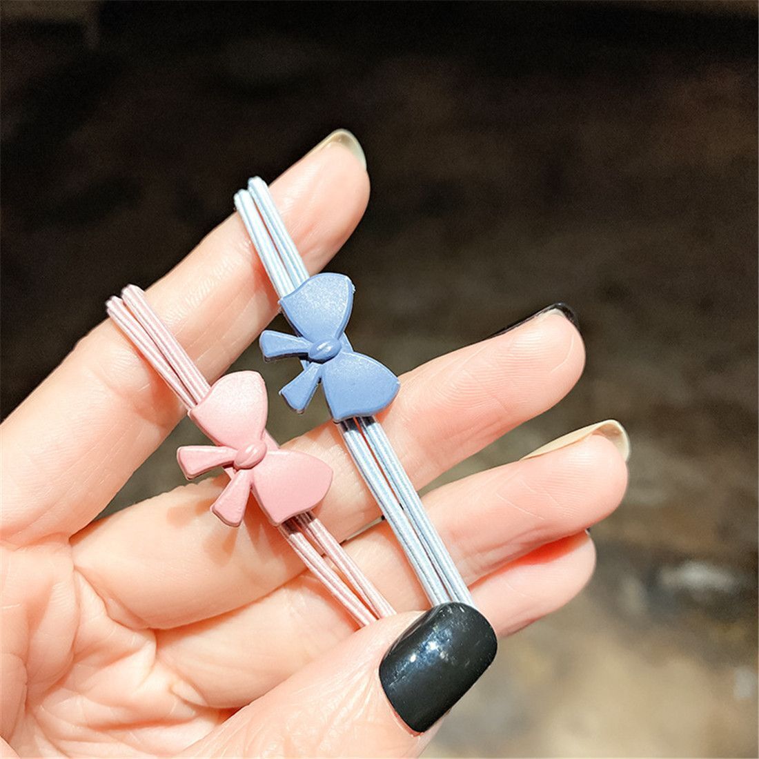 Gift Random Color Girl Women Bow High Elastic Hair Tie Rope Hair Ring