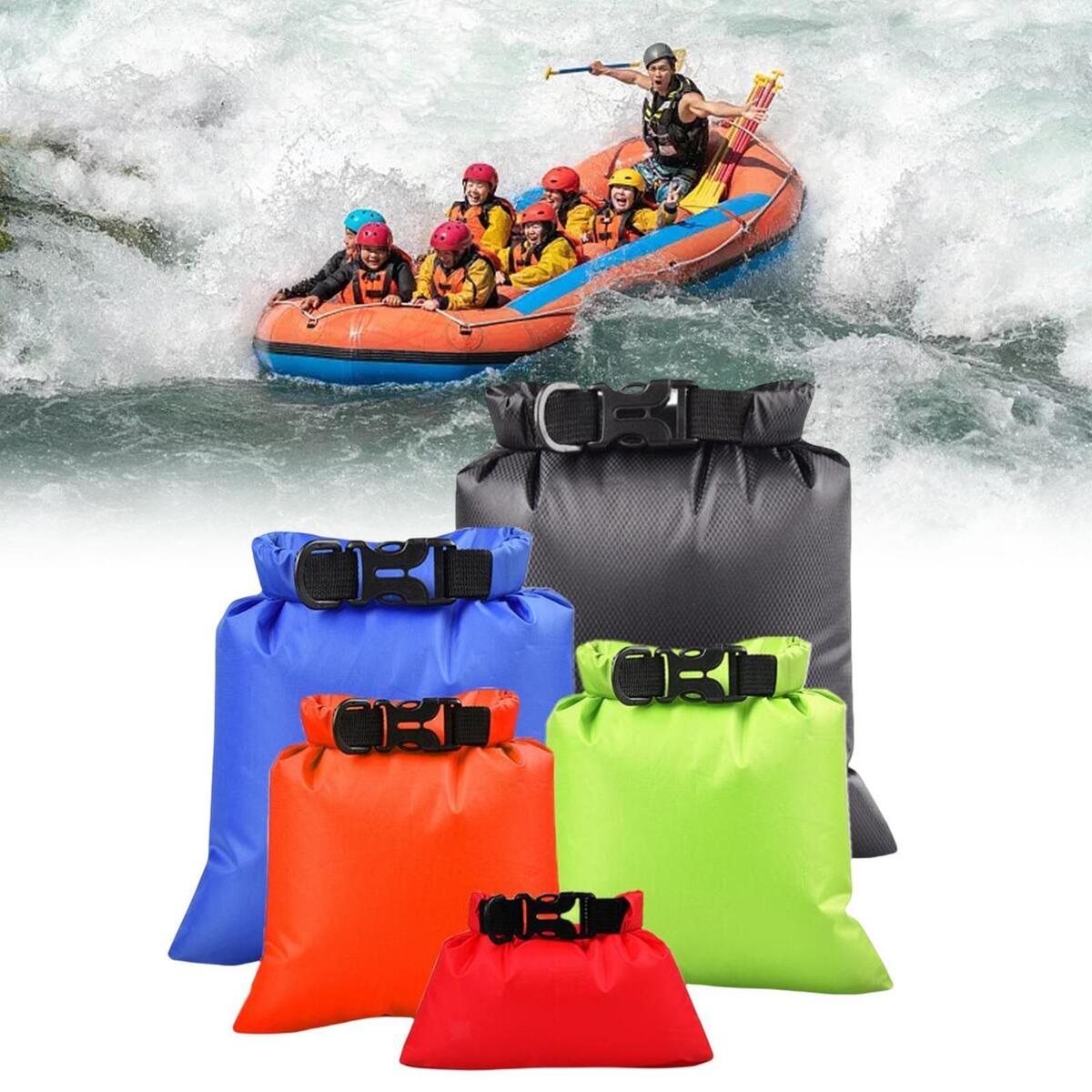 5Pcs Waterproof Dry Bags Dry Sacks for Rafting Swimming Travel Fishing Gym