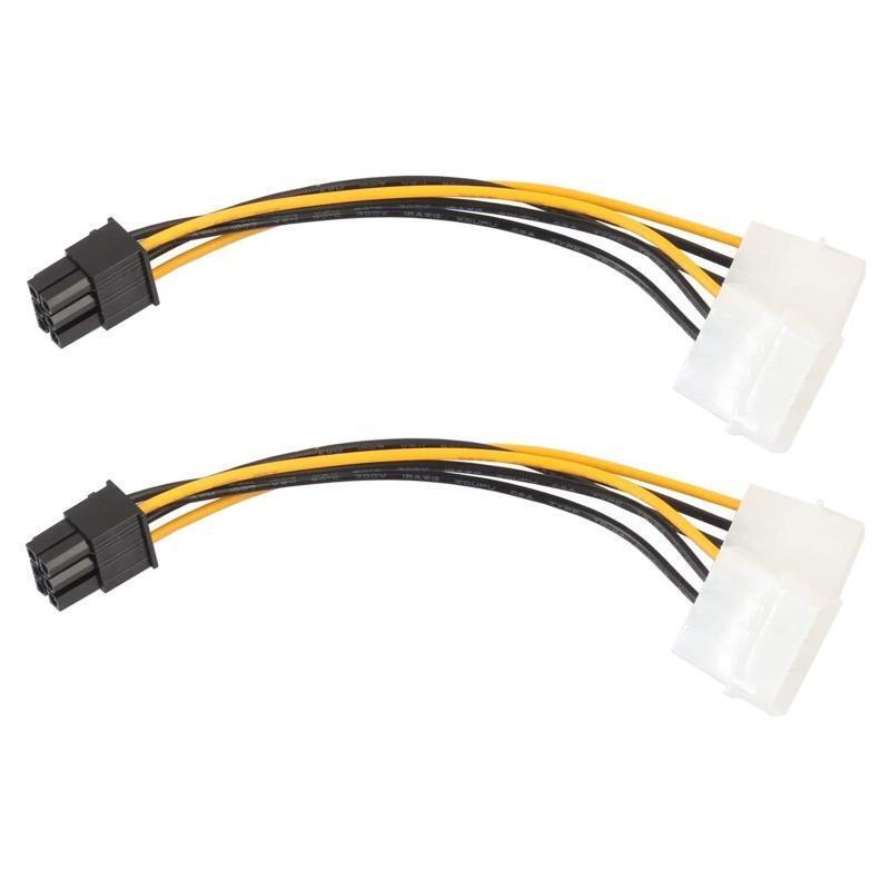 4pin To 6pin Graphics Card Power Adapter Dual 4p To 6p Graphics Card Splitter