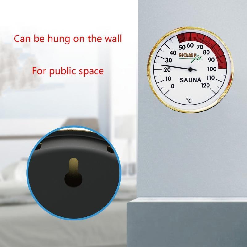 Sauna Thermometer Metal Case Steam Sauna Room Temperature Gauge for Home Hotel