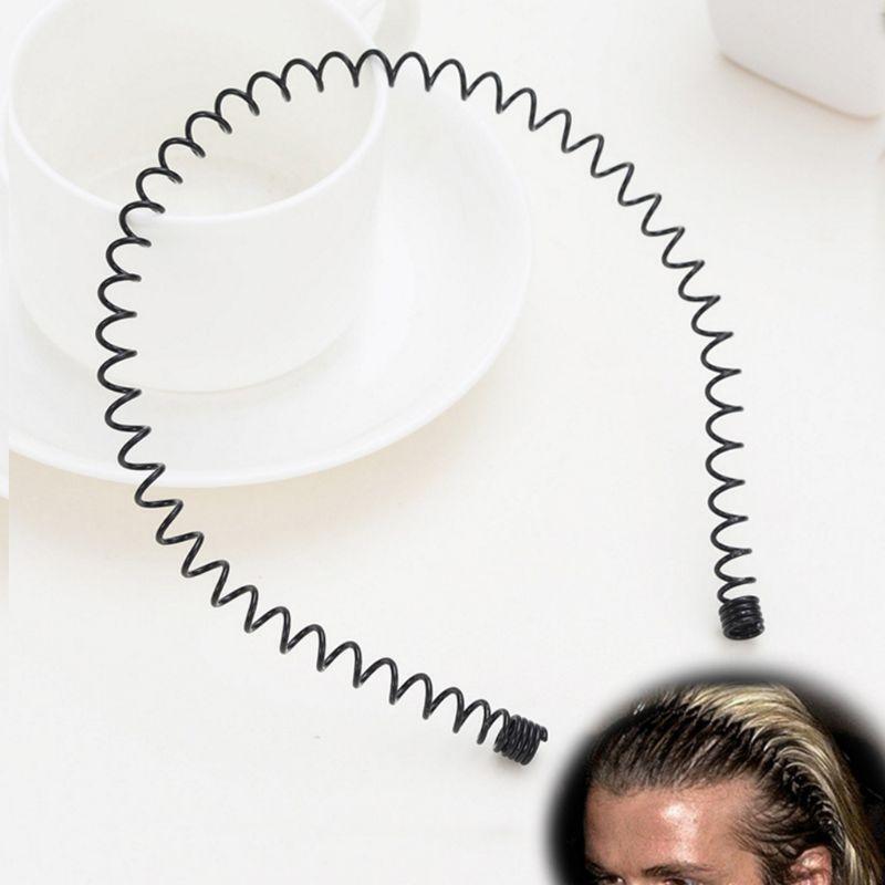Practical Spring Headband Invisible Men Women Tiara Metal Black Hair Band Hoop