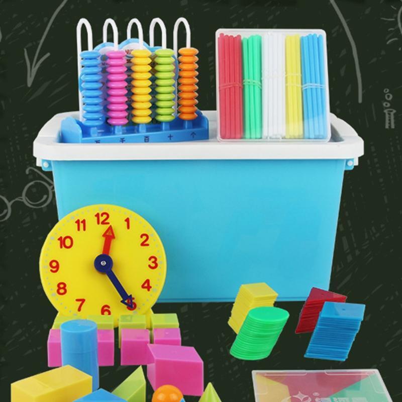 Colorful Counting Sticks Clock Geometry Tangram Mathematics Montessori Teaching