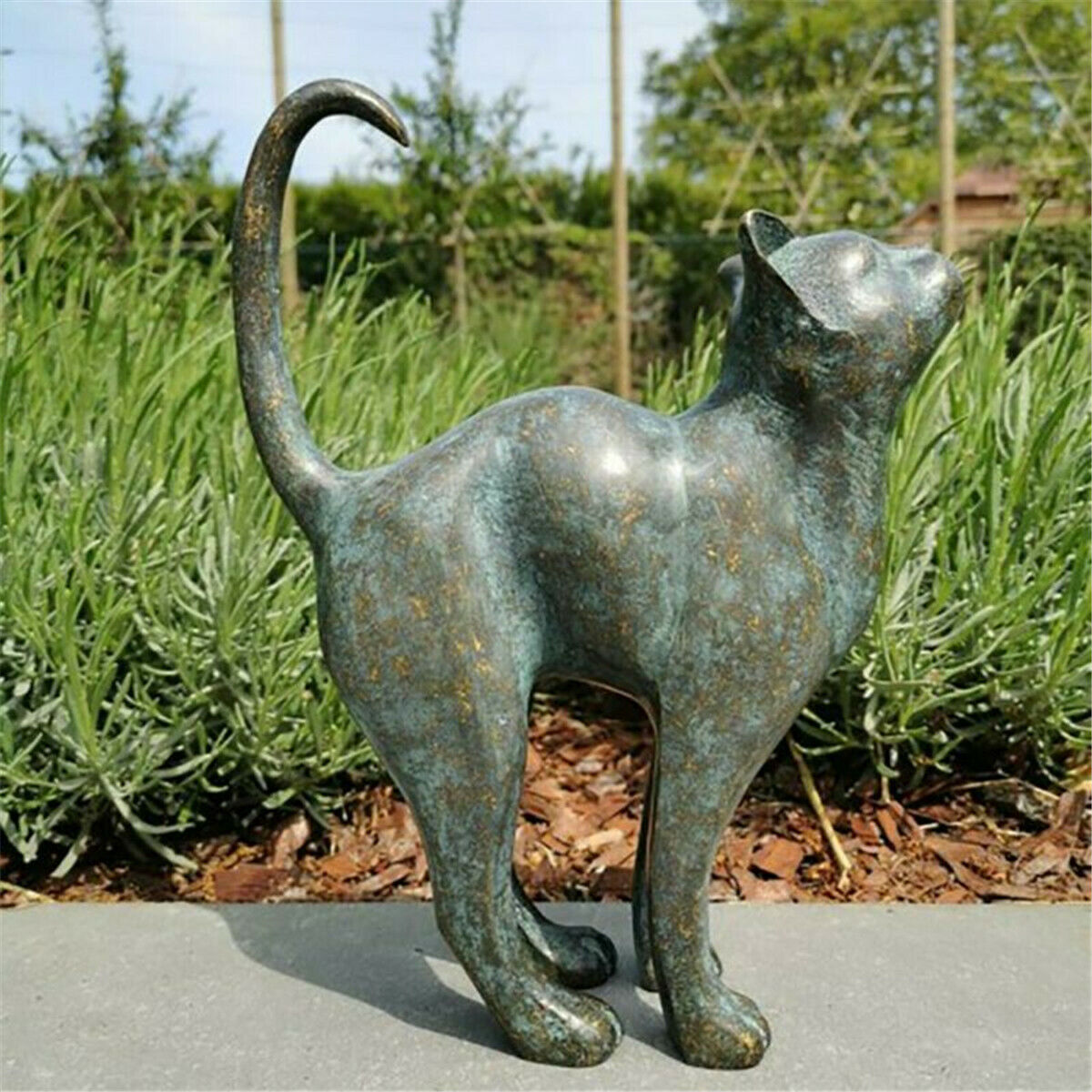 Beautiful Cat Statue Home Garden Decoration Ornament Outdoor Art Craft Sculpture