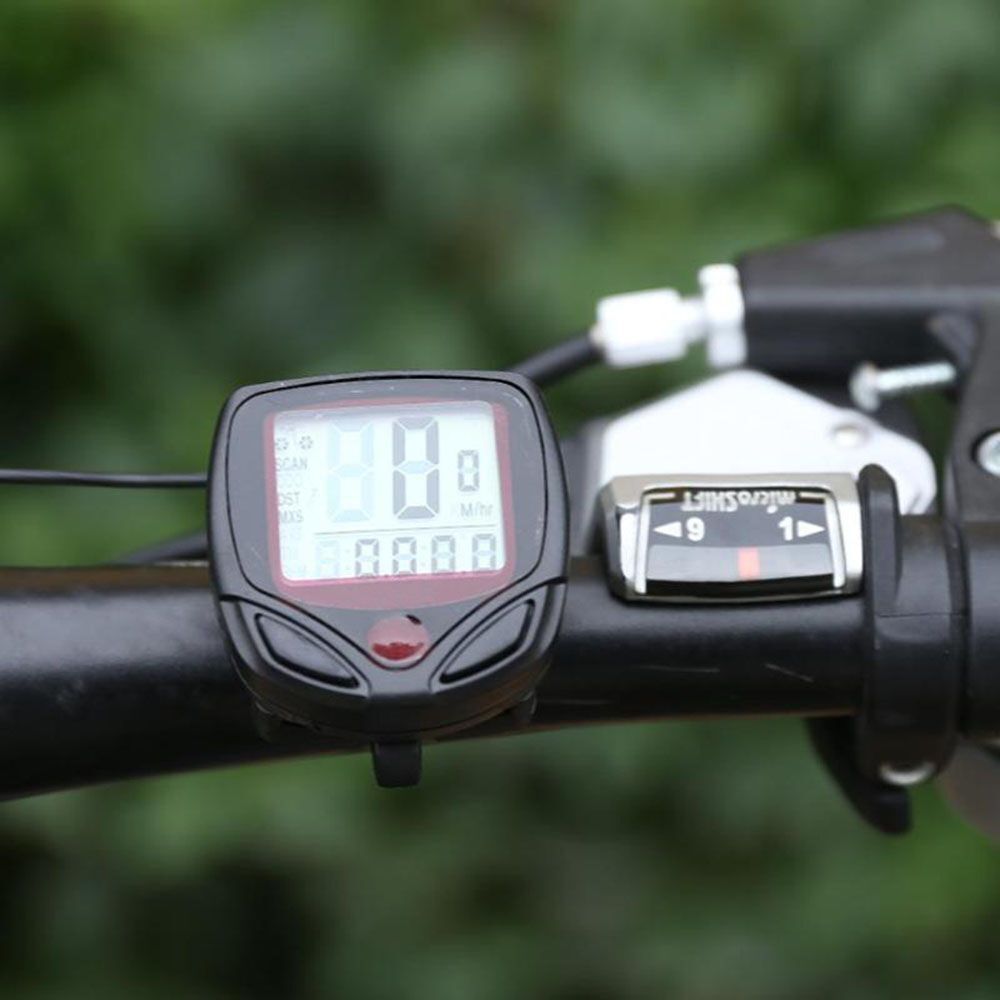 LCD Digital Riding Bicycle Odometer Bike Computer Speedometer Cycling Stopwatch