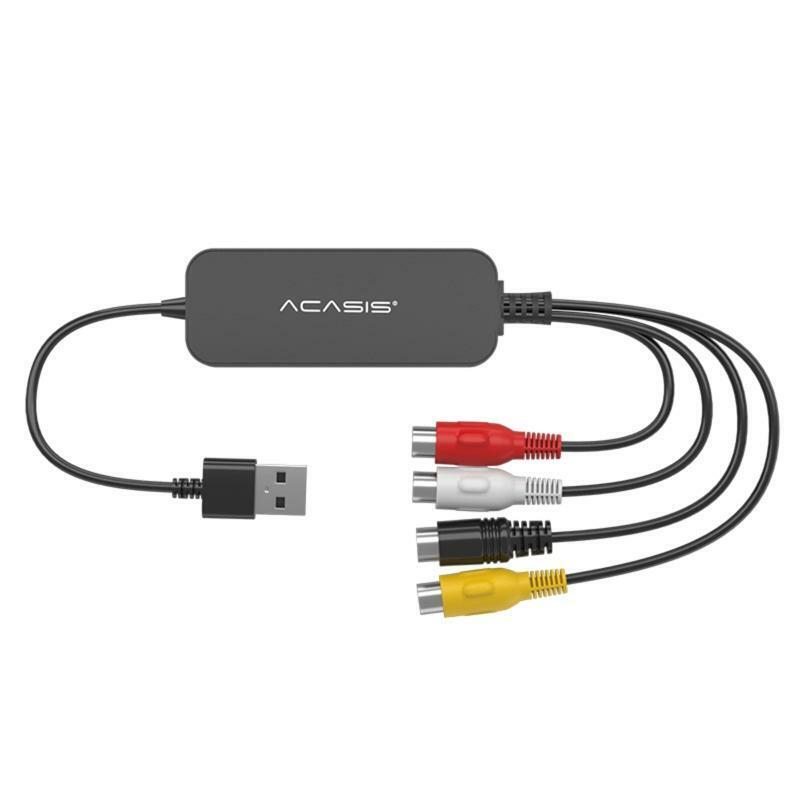 USB 2.0 Audio/Video Converter, Video Capture Card VHS Box VHS VCR TV to Digital