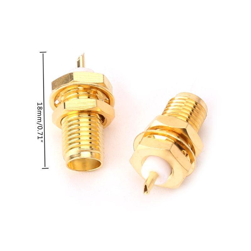 10pcs SMA-KY RF Connectors SMA Female Nut Bulkhead Handle Deck Clip Solder Cup