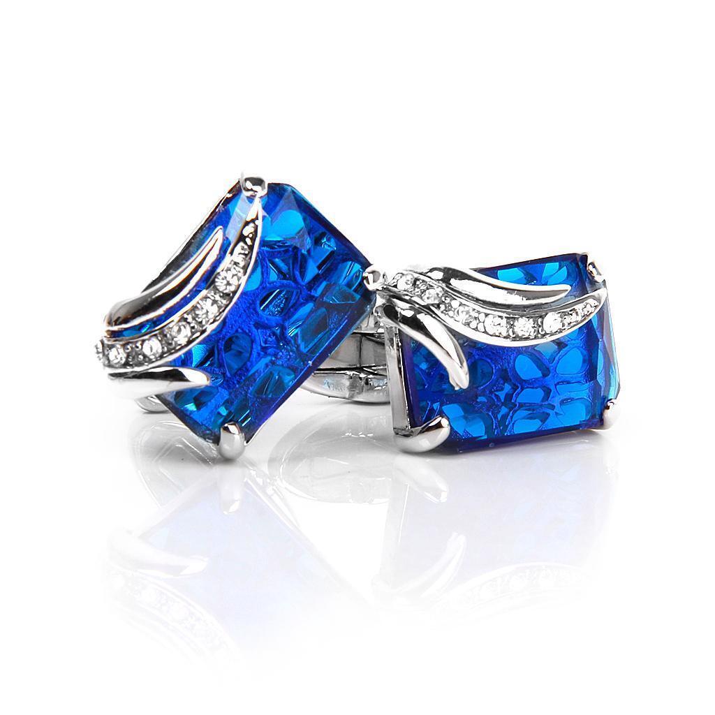 Fashion  Rhinestone Crystal Cufflinks Suit Shirt Cuff Links Men'