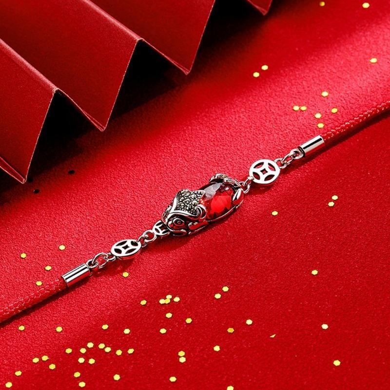 Braided Bracelet Wristband with Lobster Clasp Pixiu Brave Troops Lucky Charm