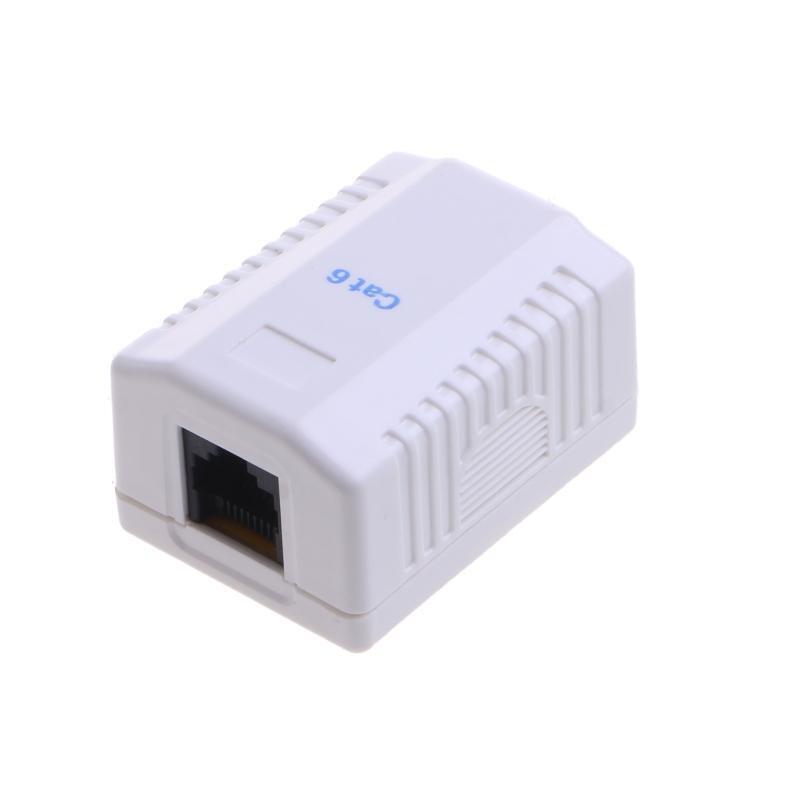 RJ45 Cat6 Keystone Jack Insert, 8P8C Punch Down Keystone Jack Adapter, White
