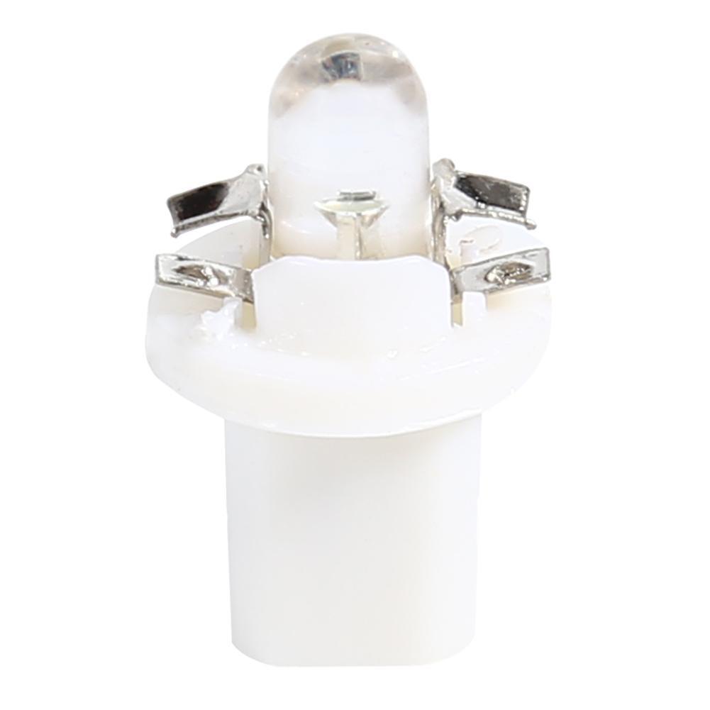 10pcs T5 B8.5D LED Car Light Auto Dashboard Instrument Light Bulbs (White)