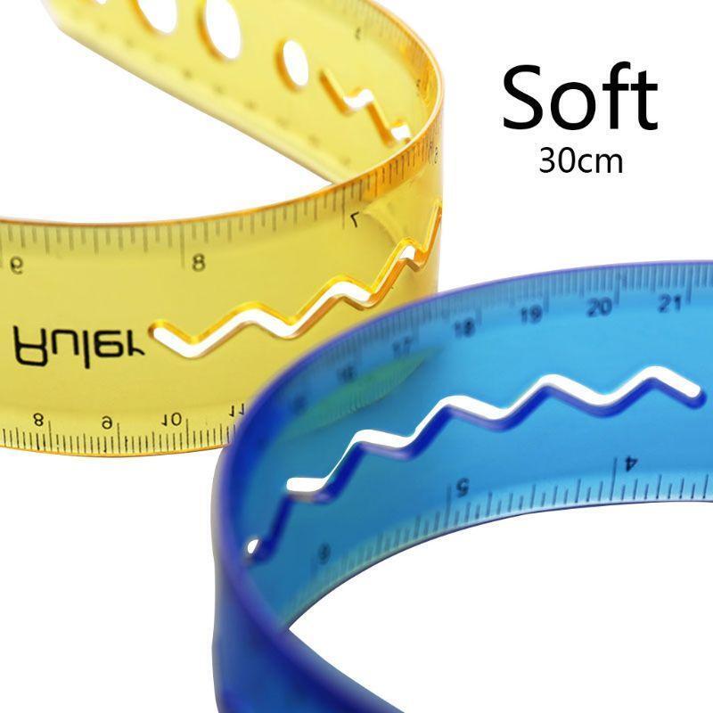 Soft 30cm Ruler Multicolour Flexible Creative Stationery Rule Office School