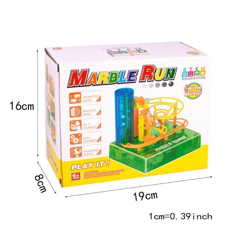 DIY Electric Maze Ball Track Marble Race Run Blocks Inserted Building Blocks for