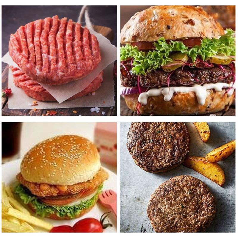 Stuffed Hamberburger Press With Wooden Handle Easy to Use and Clean Cooking Gift