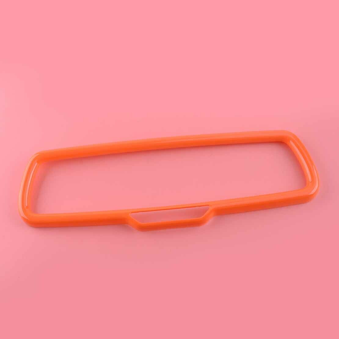 Orange Interior Rear View Mirror Frame Cover Fit for Dodge Challenger 2015-2020