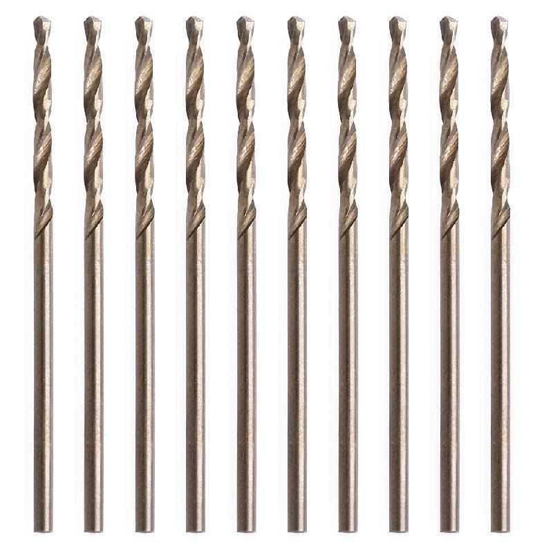 10Pcs 1.5mm M35 Round Shank HSS-Co Cobalt Twist Drill Spiral Drill Bit