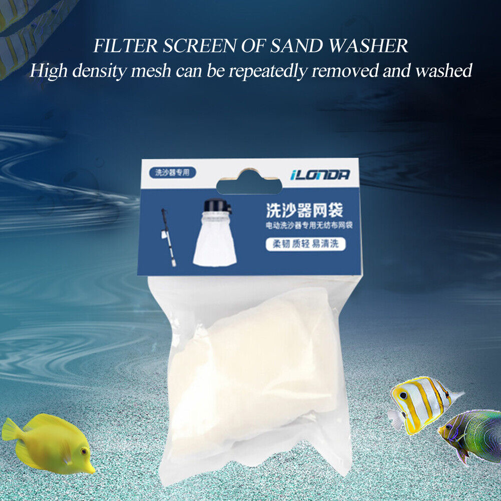 4pcs Fish Tank Electric Sand Washer Net Aquarium Water Changer Filter Bag