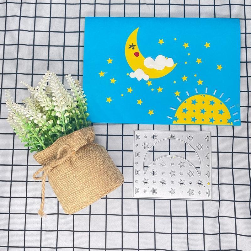 Starry-Night Cutting Dies Carbon Steel Embossing Die Cuts for Kids Card Making