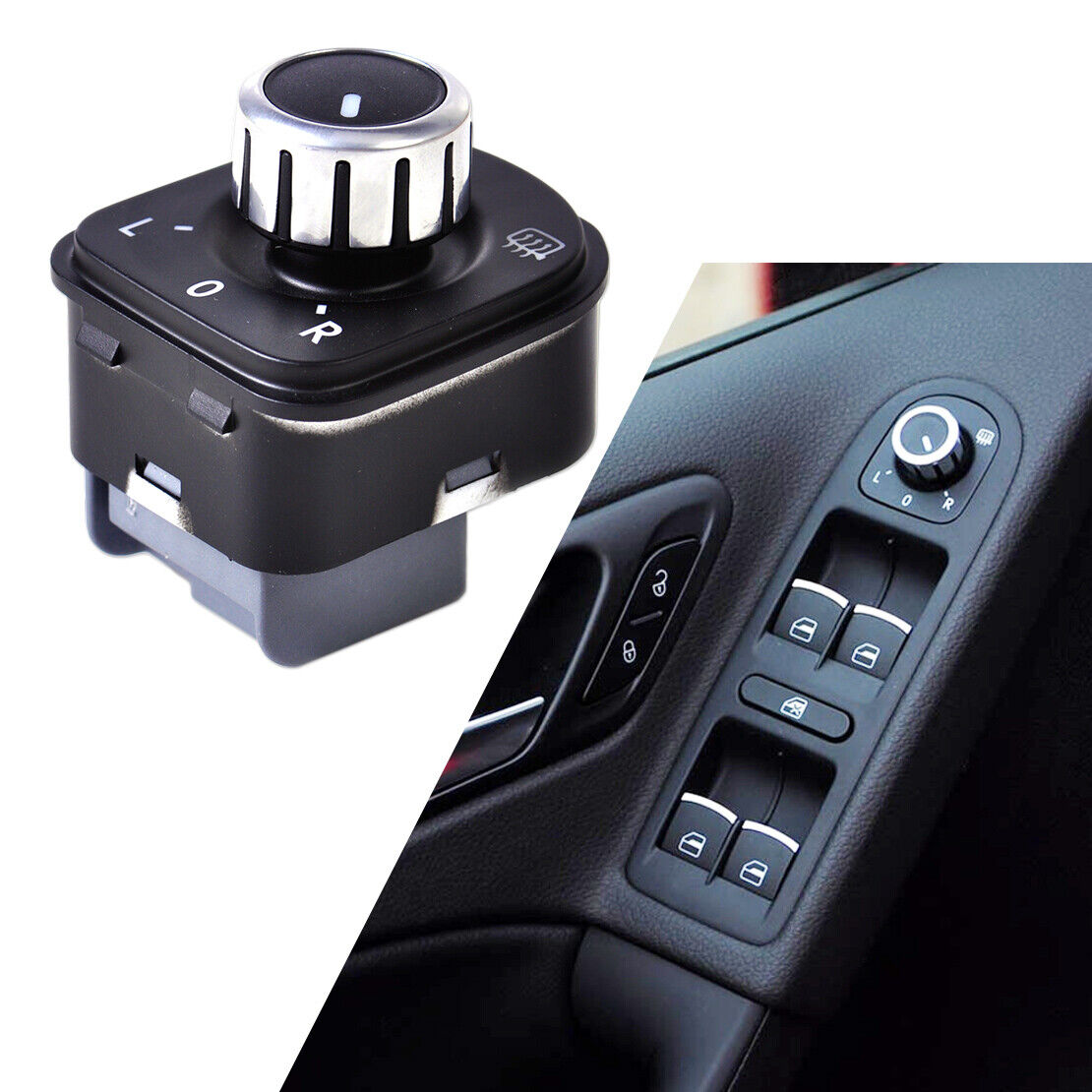 Mirror Adjust Switch Control Knob 5ND959565B Fit for VW Golf Jetta Rabbit Li