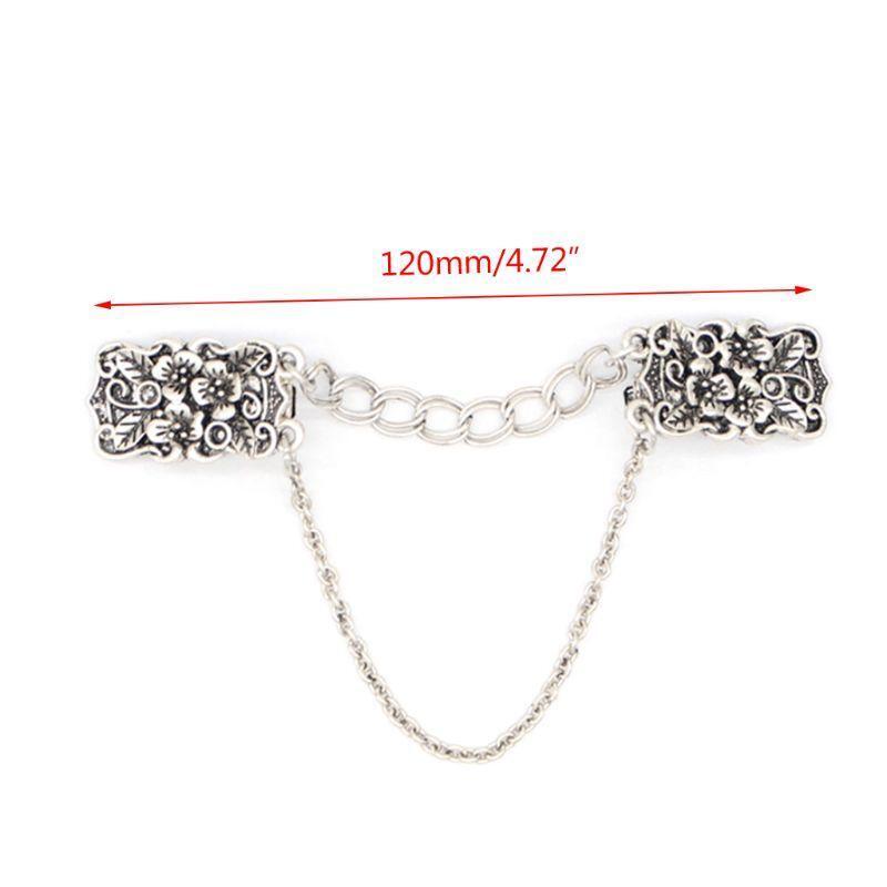 Exquisite Metal Buckle Pendant Chain Scarf Clip Fashion Sweater Chain Jewelry