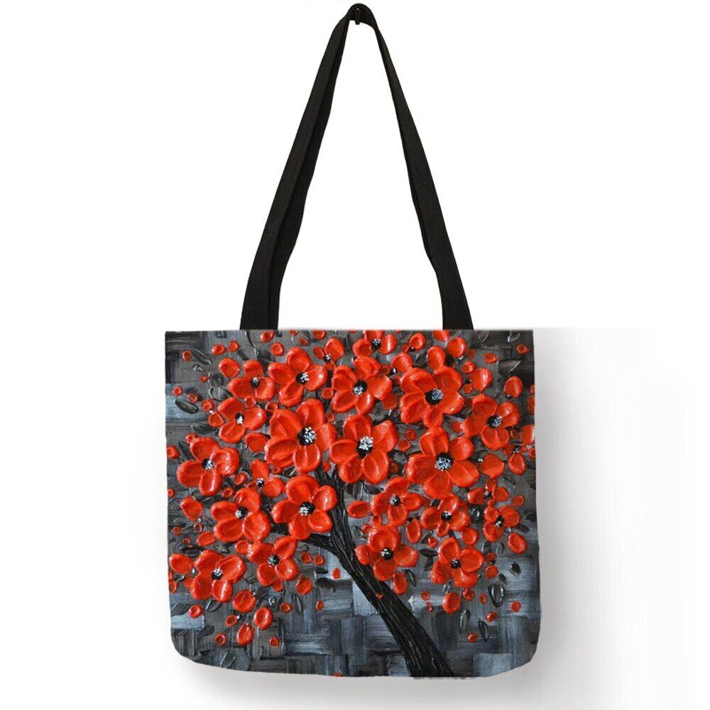 Big tree Printed Shoulder Shopping Bag Casual Large Tote Handbag (40*40cm)