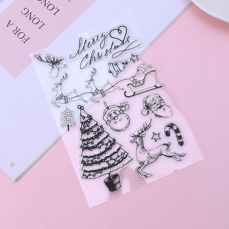 Christmas Transparent Silicone Clear Stamps for Scrapbooking DIY Paper Card Gift
