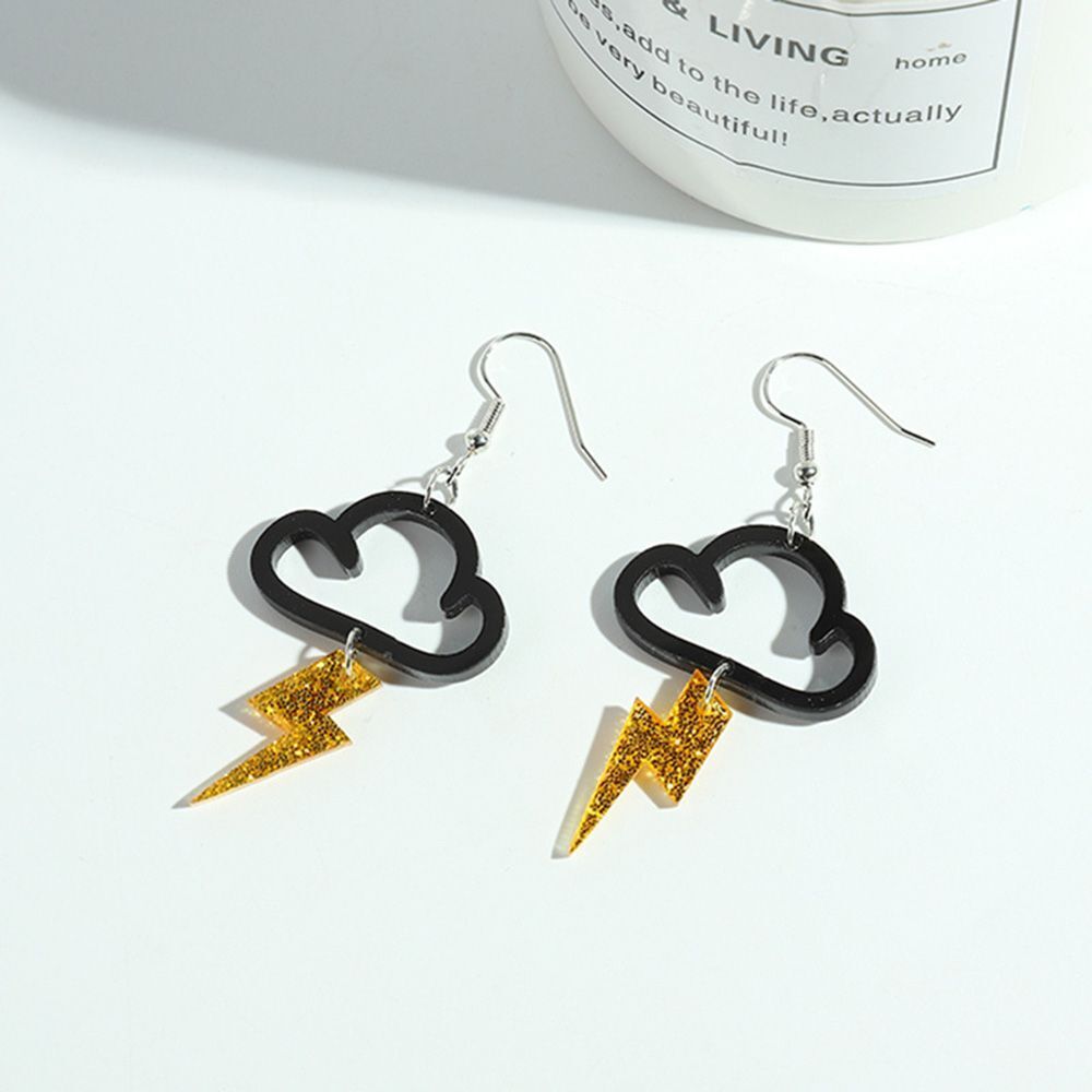 Fashion Women Girls Drop Earrings Cloud Lightning Drop Dangle Acrylic Earrings
