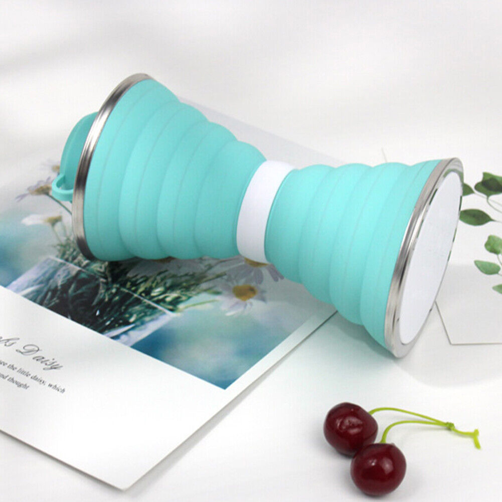 500mL Collapsible Soft Kettle Outdoor Silicone Water Bottle (Light Green)