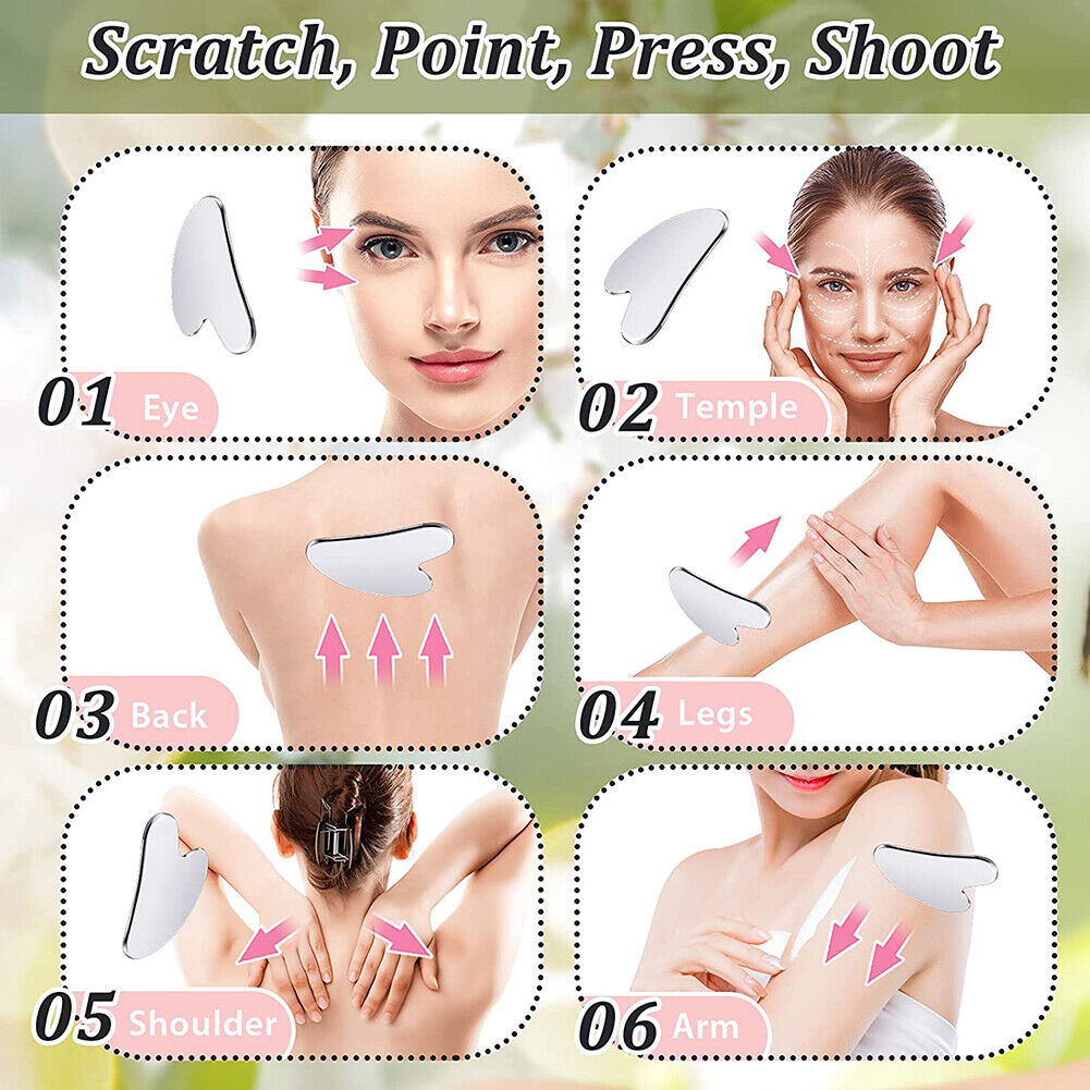 Stainless Steel Scraping Plate Tissue Therapy Muscle Deep Massage Board