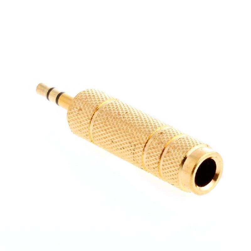 New Microphone 6.35 mm Female to 3.5 mm Male Stereo Audio Connector Adapter Plug