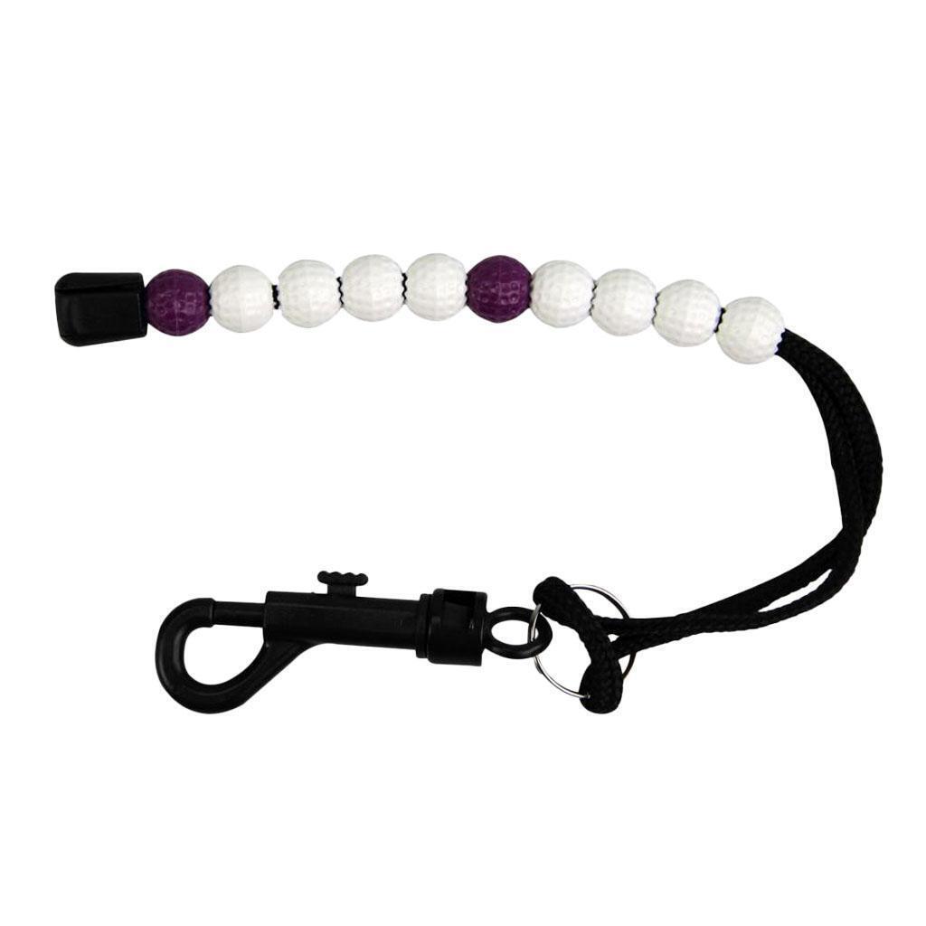 2pcs Golf Stroke Bead Score Counter Counting Bracelet Scorer  w/ Clip