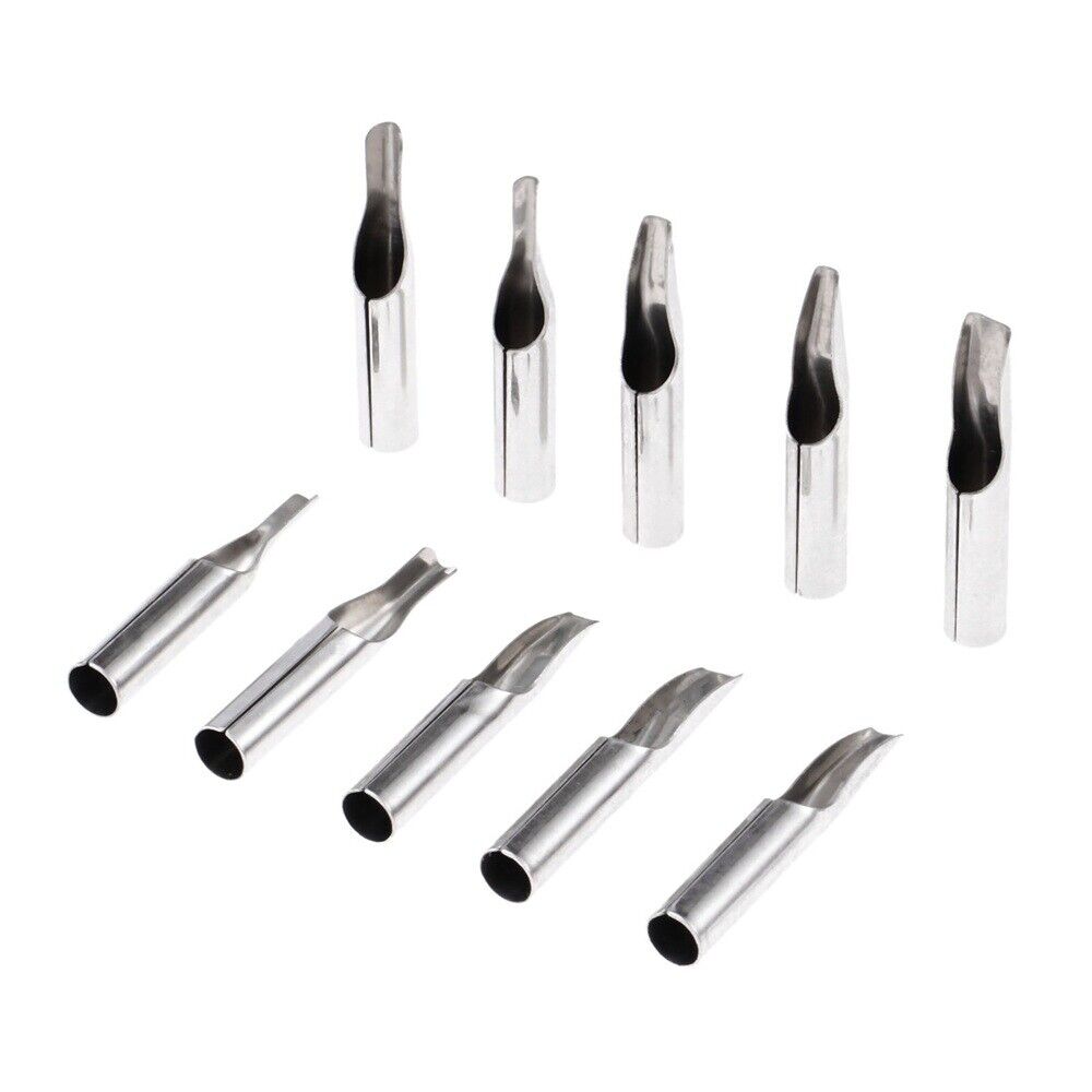 10Pcs Tattoo Nozzle Tips Professional Tattoo Nozzle Tips Kit 304 Stainless Steel