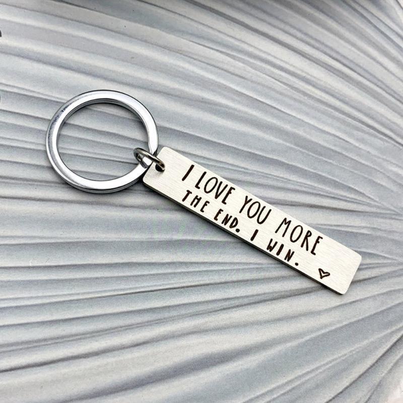 2 PCS/Set Matching Keychain Gift for Couples Personalized Keychains Presents