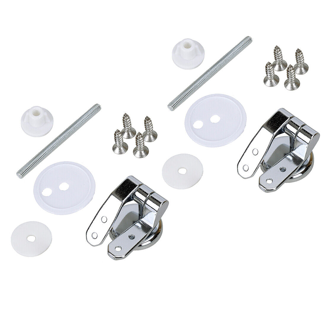 Toilet Seat Lid Hinge with Screws Bolts Nuts Replacement Set