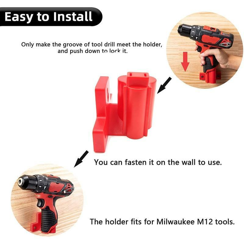 2 Pcs/Set Tool Holder Dock Hanger Compatible with M12 12V for Workshop