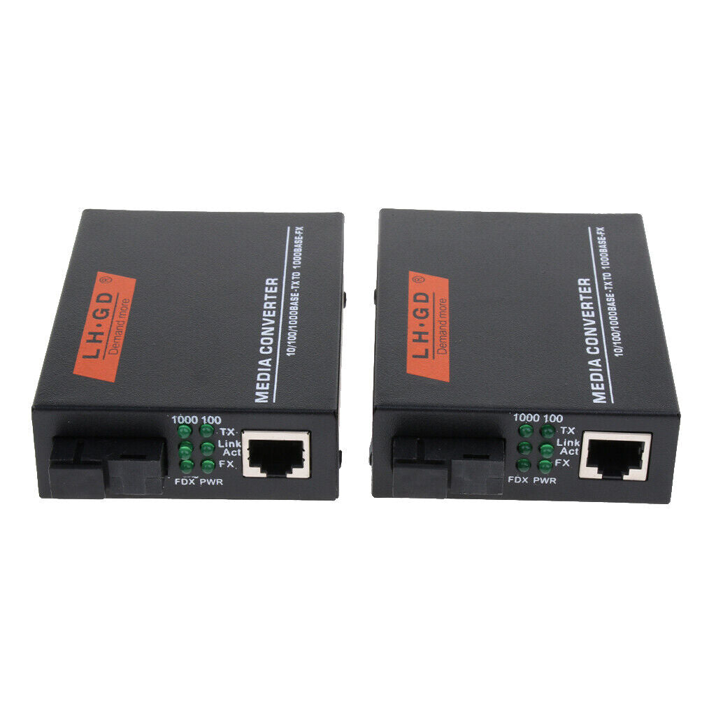 2x  External Ethernet Media Converter Single   Fiber