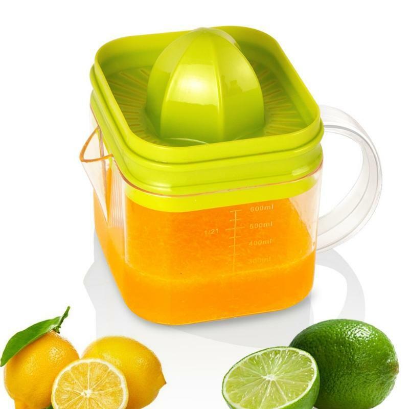 Orange Juicer Lemon Manual Hand Squeezer with Built-in Measuring Cup Grate Gift