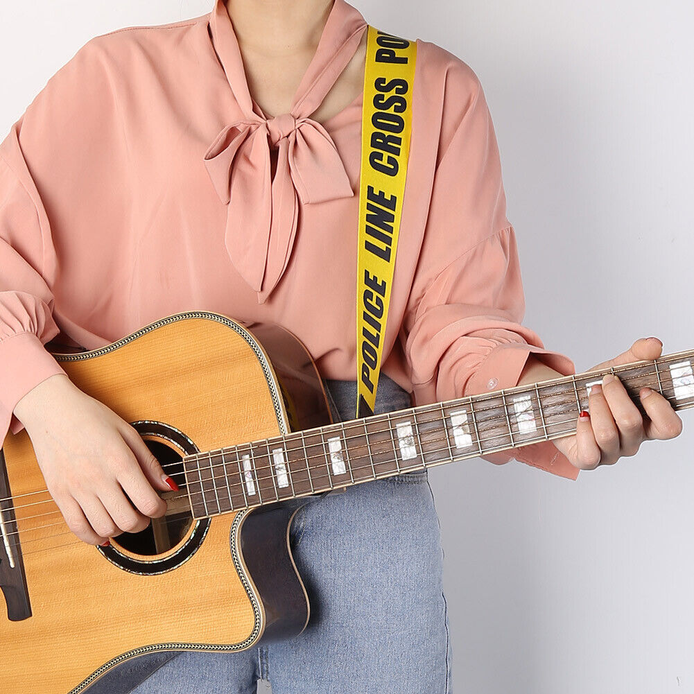 Guitar Strap Belt for Acoustic Electric Guitar Instrument Parts (Yellow)