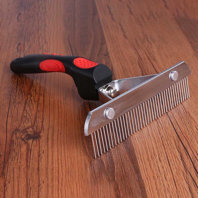 Pet Dematting Comb Large Undercoat Rake Brush Effective Removing Knots for Dogs