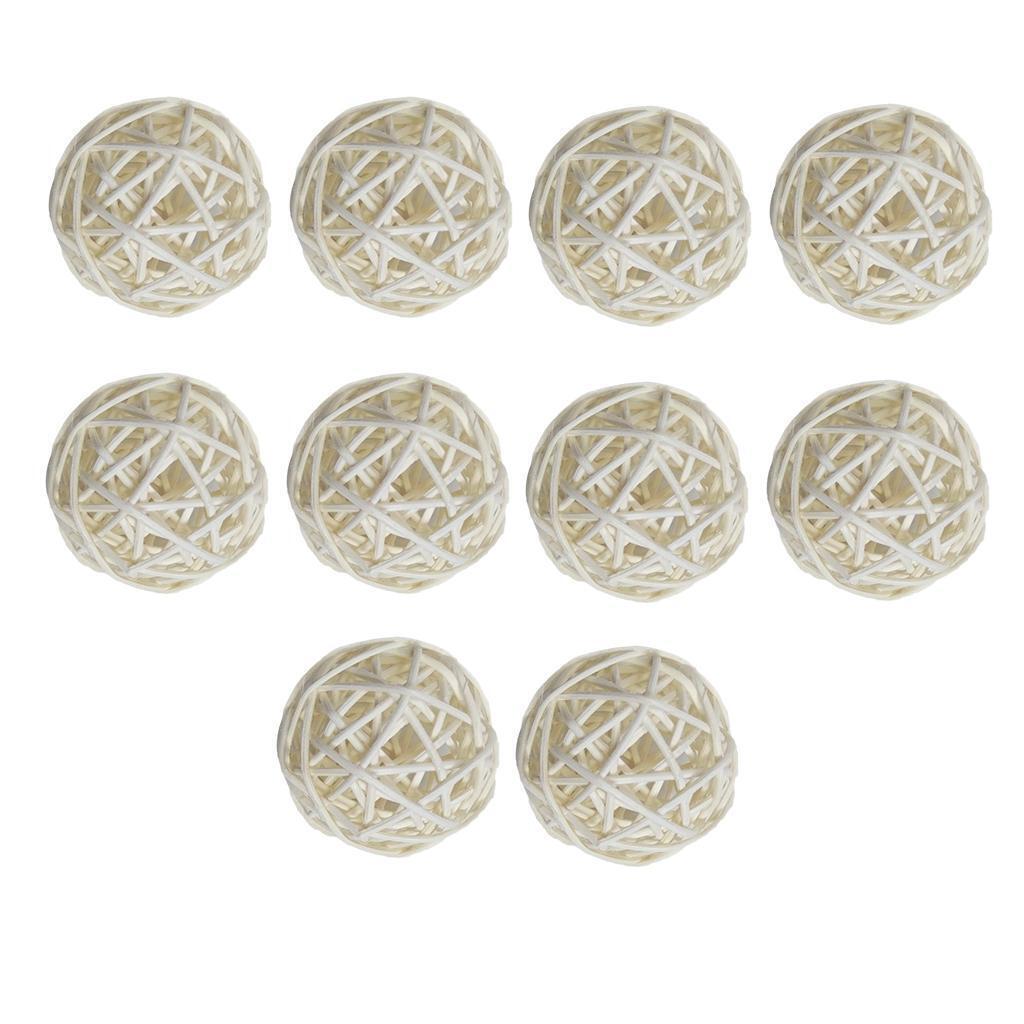 20 Rattan Wicker Cane Balls for Home Festival Decor Christmas   Ornaments