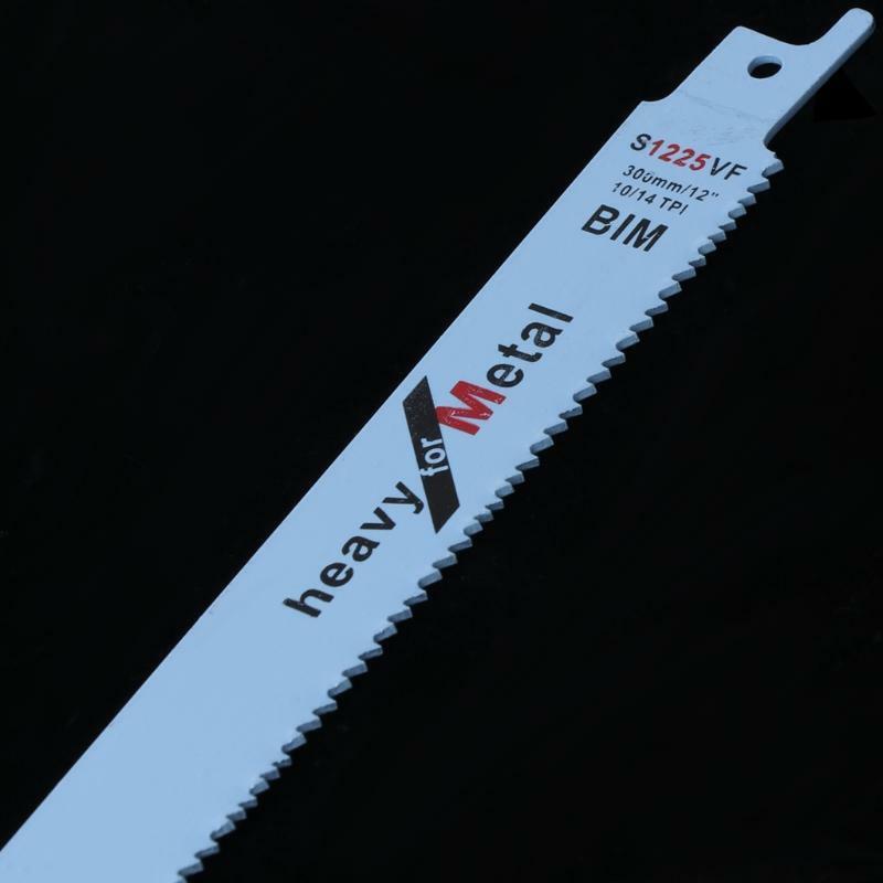 5 Pcs 305mm 12" BIM S1225VF Reciprocating Saw Blade For Cutting Metal And Wood