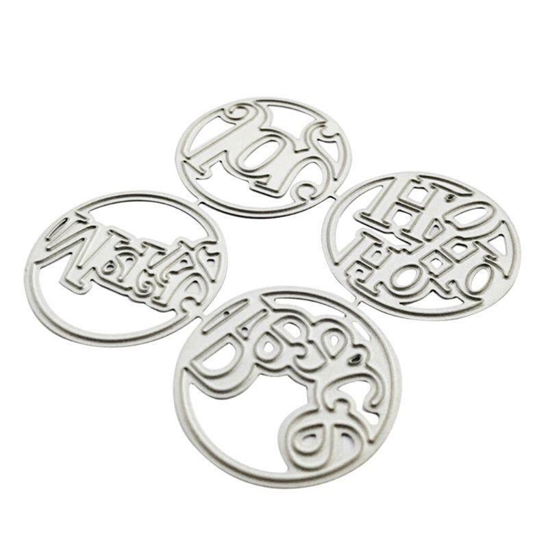 Merry Happy Joy Metal Cutting Dies Stencil Scrapbooking DIY Album Card Embossing