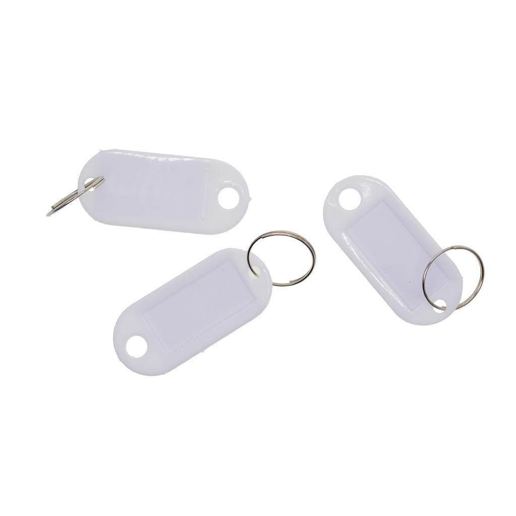 100 Pieces Detachable Waterproof Key Fobs ID Name Card Tags Brand