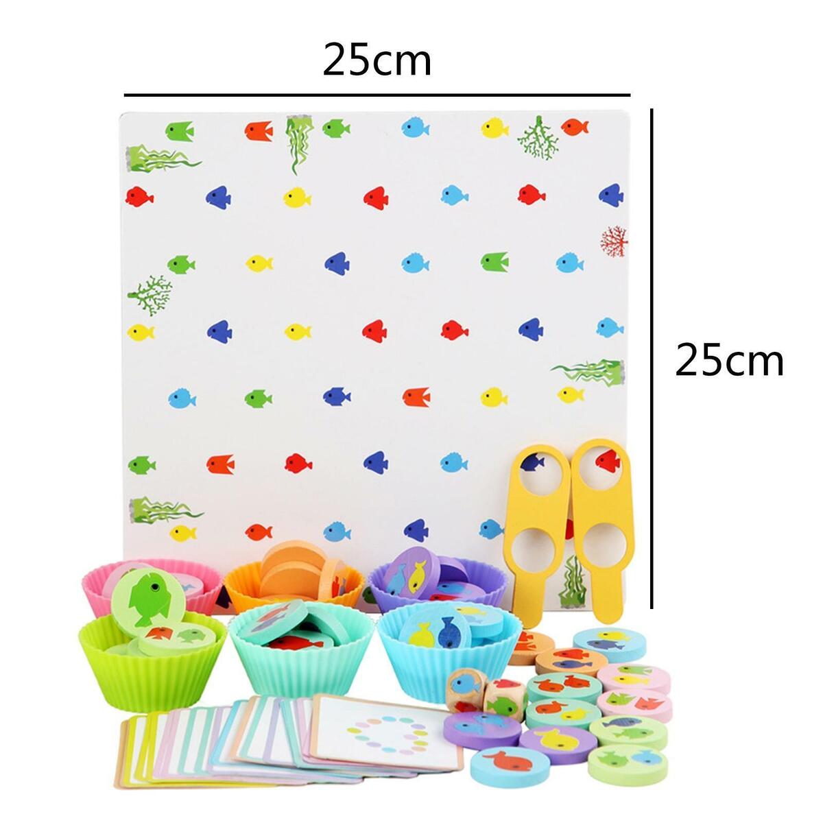 Fishing Matching  Recognition Cards Board  for Toddler