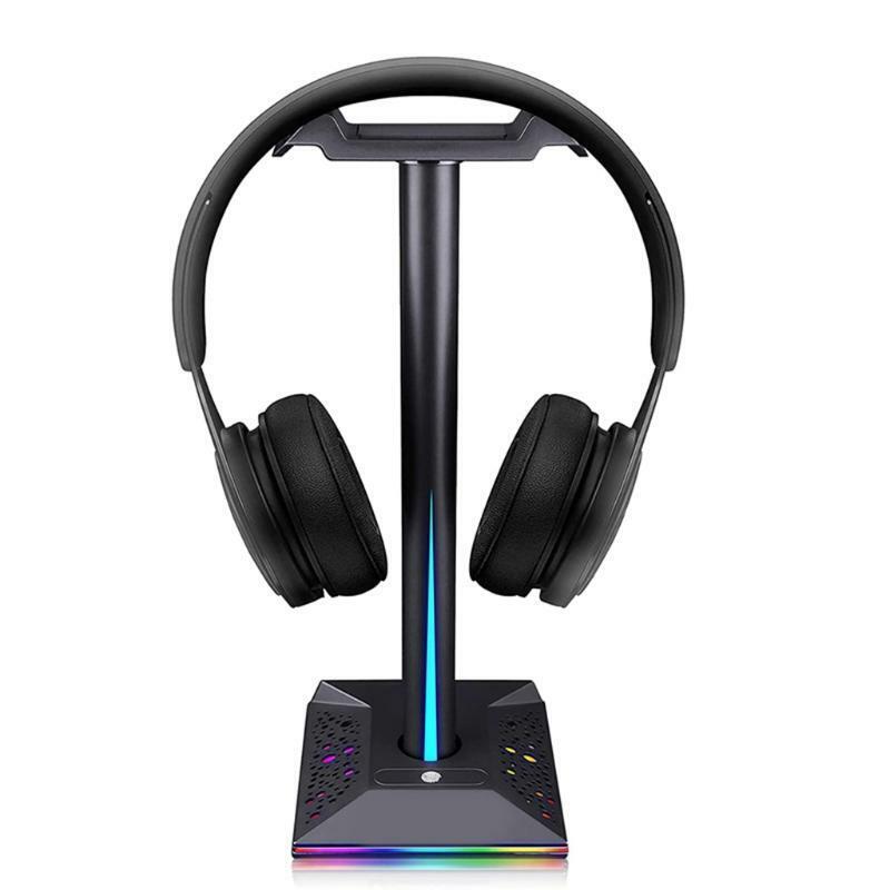 Portable RGB Headphone Stand Headset Holder Suitable for Gamer Desktop Table