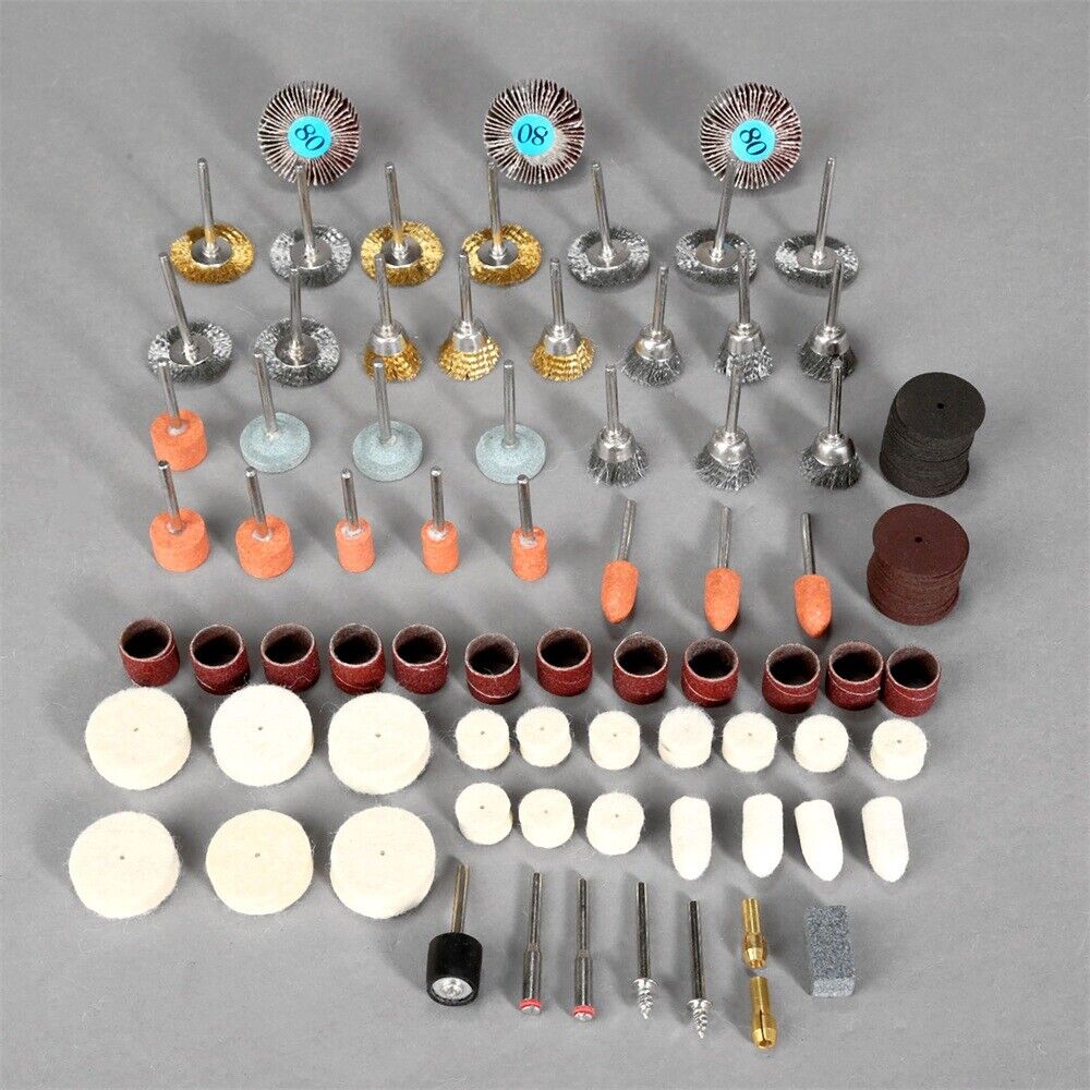 145Pc Electric Rotary Tool Attachment Drill Grinder Grinding Sanding Accessories