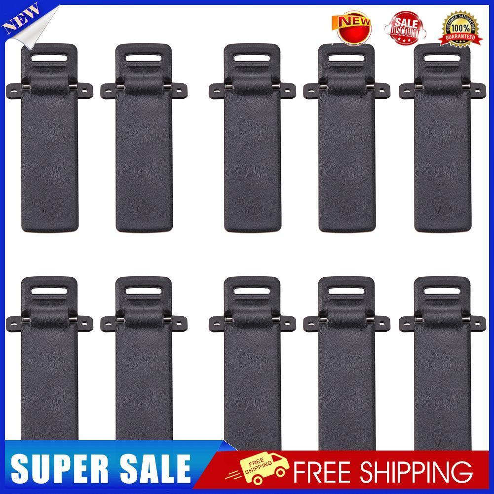 10Pcs Walkie Talkie Spare Part Back Belt Clip for Baofeng 2-way Radio UV5R