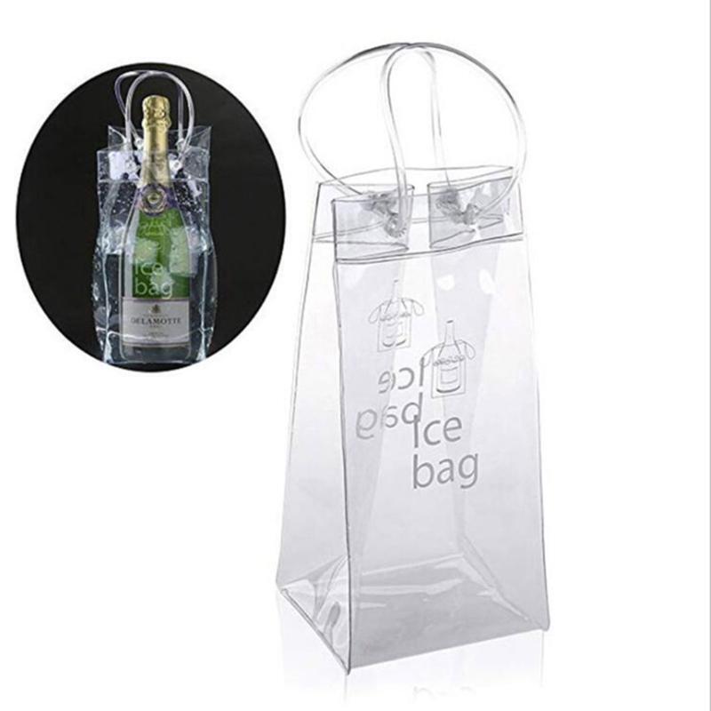 Foldable Wine Ice Pouch for Champagne Beer Tear Resistant Ice Bag Large Capacity